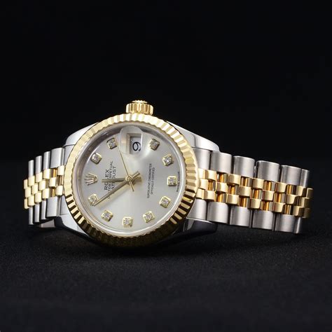 pre owned ladies midsize stainless steel rolex|rolex lady datejust 28mm price.